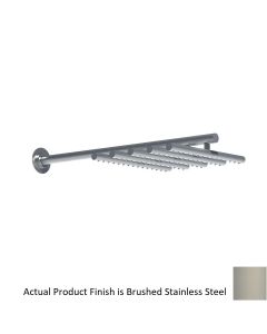 Vola 050-40, 2 GPM Wall Mounted Square Rain Shower Head in Brushed Stainless Steel