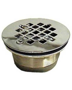 Wal-rich 0523004 2" Brass Shower Drain with Stainless Steel Grid