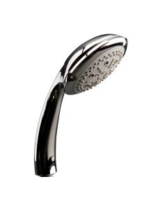 Lacava 0580-CR Embrace 4 3/4" W X 10 5/8" H Hand-Held Round Shower Head with 59" Flexible Hose, four Jets in Polished Chrome