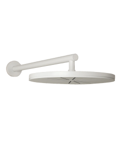 Vola 060-18, 2.0 GPM Wall Mounted Round Shower Head with Arm in White