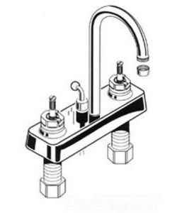 American Standard 060281-0020A Amarilis Center-Set Gooseneck Spout in Polished Chrome