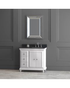 Ronbow 066236-R-W01 36'' Genova Vanity with Doors on Right in White