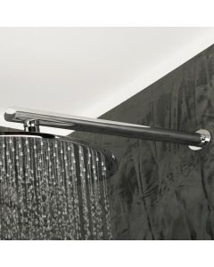Lacava 0671-CR Perla Wall-mount oval shower arm with flange. in Polished Chrome