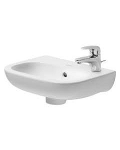 Duravit 07053600092 D-Code 14 1/8 inch Handrise Basin with Left Hole Tapping Alpine in White