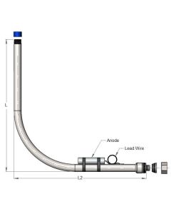Central Plastics 360011509  1" Poly Gas Riser W/1IB. Anode