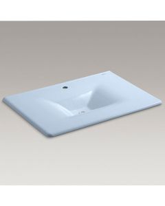 Kohler 3049-1-6 Iron/Impressions 31" vanity-top bathroom sink with single faucet hole in skylight