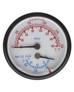 Burnham 100282-03 2-1/2" Water Temperature/Pressure Gauge For Burnham Boilers