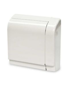 Slant Fin 103424000 Right End Valve Cover, For Use With Multi Pak 80 Decorator Series Baseboard Radiation, 8" Length in White