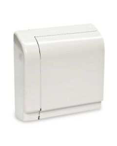 Slant Fin 103425000 Left End Valve Cover, For Use With Multi Pak 80 Decorator Series Baseboard Radiation, 8" Length in White