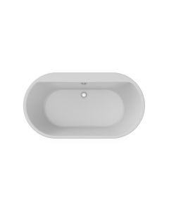 Maax 103903-000-002-100 Brioso 66" L X 36" W X 23" H AcrylX™ Acrylic Freestanding Center Drain Bath Tub in White with White Skirt
