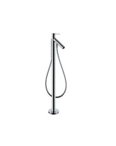 Axor 10455001 Starck 1.75 GPM Freestanding Tub Filler Trim with Lever Handle and Handshower in Polished Chrome