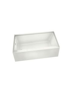 Maax 105705-000-001-001 Rubix 60" L X 32" W X 19" H Acrylic Alcove Left Hand Drain Bathtub in White