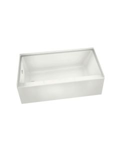 Maax 105705-000-001-002 Rubix 60" L X 32" W X 19" H Acrylic Alcove Right Hand Drain Bathtub in White