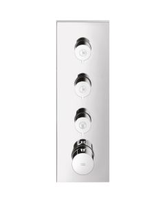 Axor 10751001 ShowerCollection Thermostatic 3-Function Trim Module, 15"x5" in Chrome