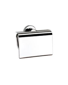 Sonia 116966 Tecno Project 5.25" Wall Mount Toilet Paper Holder with Lid in Chrome
