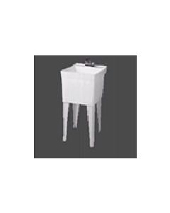 Fiat SF1F Crane 100 White Floor Mounted Laundry Tub with Legs and Integral Drain