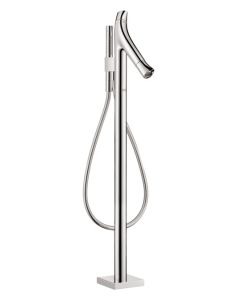 Axor 12018001 Starck Organic 2-Handle Freestanding Tub Filler Trim with 1.75 GPM Handshower in Chrome