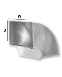 Gray Metal 18X8-120SD Slide & Drive Trunk Elbow 18" X 8" - Shortway