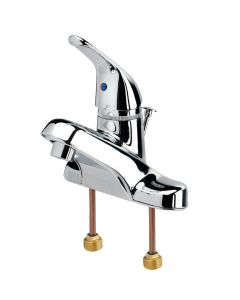 Krowne 12-525L Silver Series 4" Center Single Lever Handle Faucet with Pop-up Drain in Polished Chrome