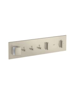 Axor 12572821 ShowerComposition Wall Mounted Thermostatic Module Trim with Hand Shower Holder for 3 Functions in Brushed Nickel (Rough Sold Separately)