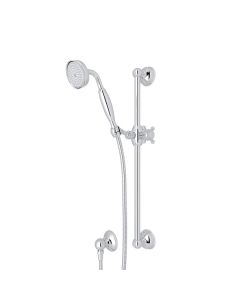 Rohl 1301EAPC Spa Shower Single-Function Anti-Cal Handshower/Hose/Bar/Outlet Set in Polished Chrome