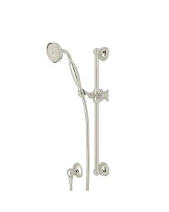 Rohl 1301EPN Spa Shower Single-Function Anti-Cal Handshower/Hose/Bar/Outlet Set in Polished Nickel