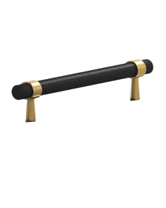 Colonial Bronze 1302 Series Pull Satin Nickel with Polished Brass