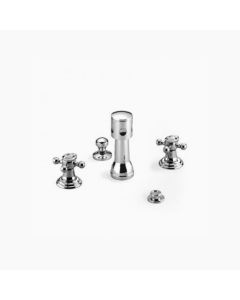 Dornbracht 13901977-08 Generic Round 4 Hole Bidet Set With Vacuum Breaker In Platinum