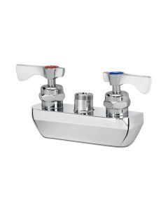 Krowne Metal 14-4XXL Royal 1.8 GPM 4" Center Wall Mounted Faucet Base Only in Polished Chrome (Spout Sold Separately)