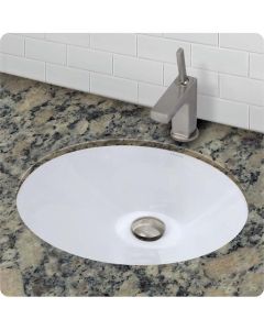 Decolav 1412-CWH Classically Redefined Oval Vitreous China Undermount Lavatory Sink, White