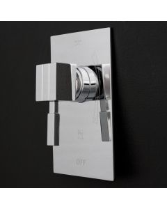 Lacava 1440-CR-A Built-In Single Lever Pressure Balancing Mixer W/ Backplate 1440-CR Polished Chrome