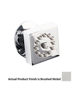 Lacava 1470-NI Kubista 2-1/8" W X 2-1/8" H X 2-1/2" D Wall Mount Square Body Spray, One Jet in Brushed Nickel