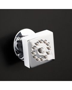 Lacava 1471A-BG Kubista Wall-mount rectangular shower arm with flange. D: 14 3/8", H: 1 1/8". in Brushed Gold