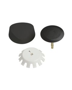 Geberit 151.550.16.1 Drain Kit with Turncontrol Handle Actuation in Molded Plastic/Matte Black