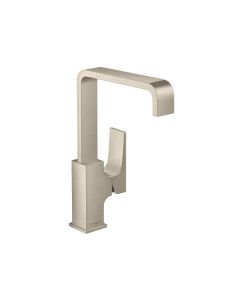 Hansgrohe 32511821 Metropol Single-Hole Faucet 230 with Lever Handle and Swivel Spout, 1.2 GPM in Brushed Nickel