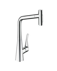 Hansgrohe 73820001 Metris Select HighArc Kitchen Faucet, 2-Spray Pull-Out, 1.75 GPM in Chrome