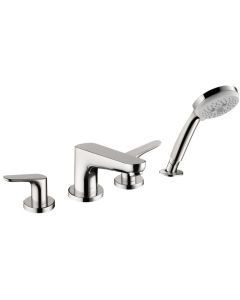 Hansgrohe 04766000 Focus 4-Hole Roman Tub Set Trim with 1.8 GPM Handshower in Chrome