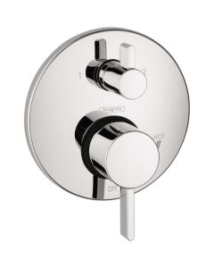 Hansgrohe 04447000 Ecostat Pressure Balance Trim S with Diverter in Chrome (Rough Sold Separately)