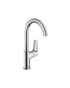 Hansgrohe 71130001 Logis Single-Hole Faucet 210 with Swivel Spout and Pop-Up Drain, 1.2 GPM in Chrome