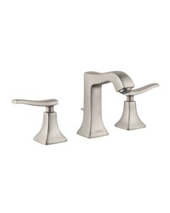 Hansgrohe 31073821 Metris C Widespread Faucet 100 with Pop-Up Drain, 1.2 GPM in Brushed Nickel