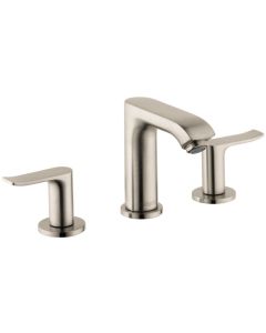 Hansgrohe 31083821 Metris Widespread Faucet 100 with Pop-Up Drain, 1.2 GPM in Brushed Nickel