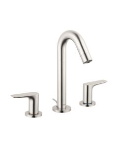 Hansgrohe 71533821 Logis Widespread Faucet 150 with Pop-Up Drain, 1.2 GPM in Brushed Nickel