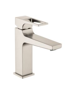 Hansgrohe 74506821 Metropol Single-Hole Faucet 110 with Loop Handle and Pop-Up Drain, 1.2 GPM in Brushed Nickel