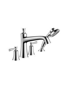 Hansgrohe 04777000 Joleena 4-Hole Roman Tub Set Trim with 1.75 GPM Handshower in Chrome (Rough Sold Separately)