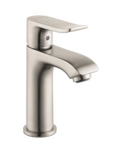 Hansgrohe 31088821 Metris Single-Hole Faucet 100 with Pop-Up Drain, 1.2 GPM in Brushed Nickel