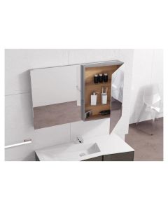 Sonia 155316 Fractal 43 1/8" Mirror Medicine Cabinet in Metal Platino