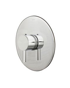 Lacava 15TH0.L.R-A-PN Cigno Built-in Thermostatic Valve With Single Handle and Round Backplate in Polished Nickel