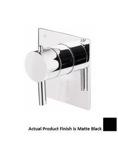Lacava 15TH0-CL.L.S-A-44 Arch Trim Only Master Shower Compact Thermostat Flow Rate 10 GPM Round Lever Handle Square Back Plate Clockwise in Matte Black