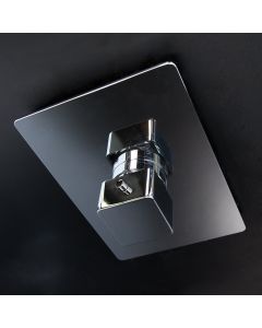 Lacava 1845-CR-B Built-in Thermostatic Valve with Single Handle and Backplate, Chrome Finish