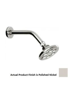 Harrington Brass Works 18-601-014 Toro Cross 6" L X 4" H X 10" W Shower Head with Dome Spray Polished Nickel